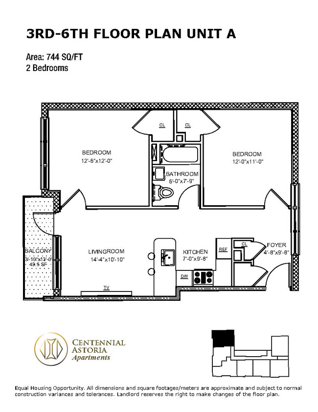 Floorplan - Centennial Astoria Apartments