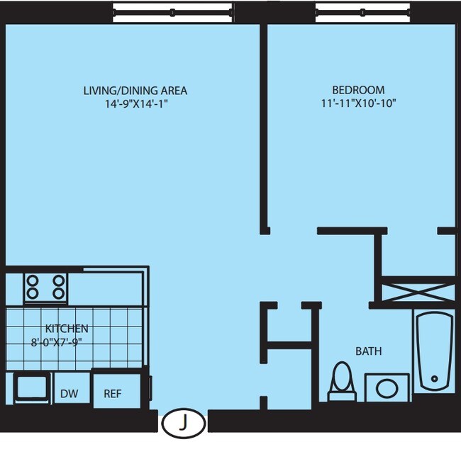 1BR/1BA - The Andrew