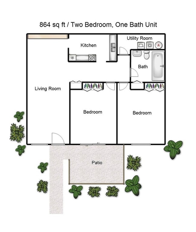 2BR/1BA - Mark Landing II Apartment Homes