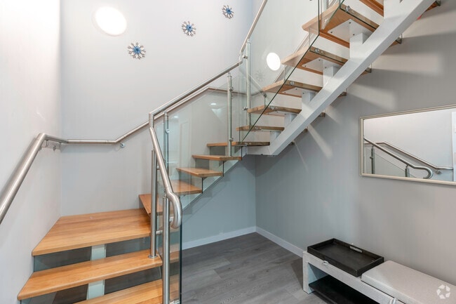 Unit 422: 1BR 1BA, Stairs to second floor - The Meridian