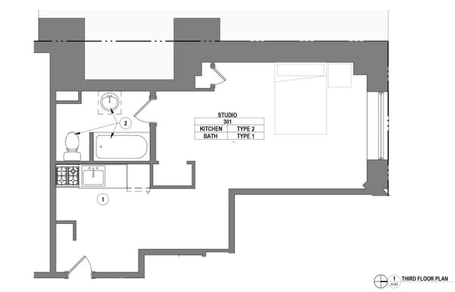 1500 Pine - Apt 301 Floor Plan - 1500 Pine