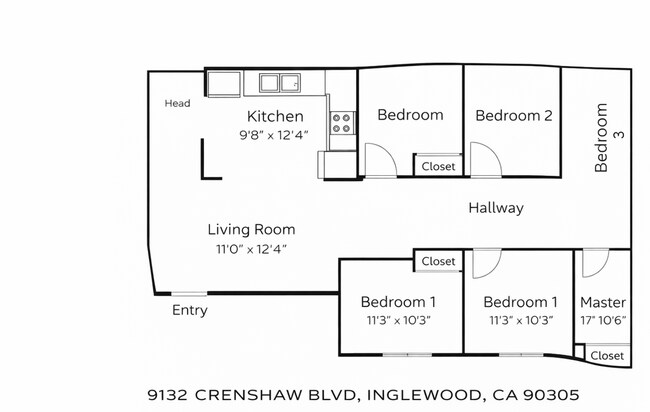 Floorplan - 9132 Crenshaw Blvd