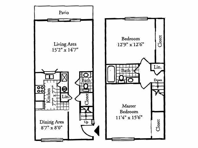 2BR/1.5BA - Fountain Parc