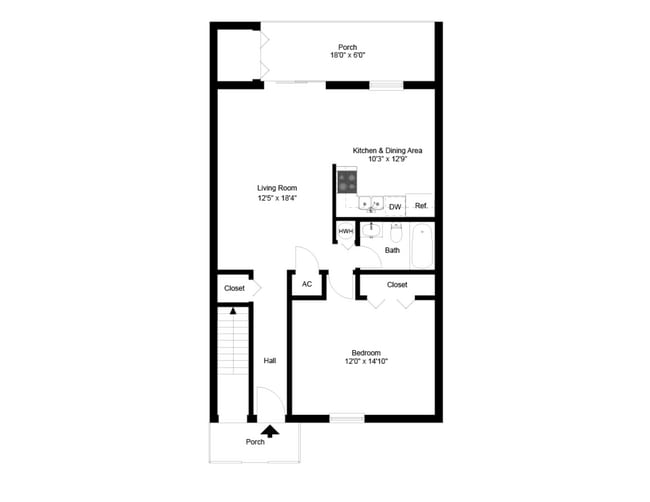 WVA - 1BR 1st - Westover Village Apartments