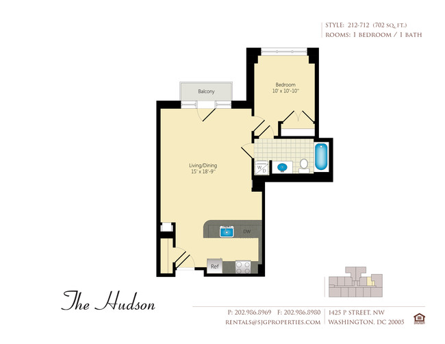 Floorplan - The Hudson Apartments