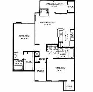 2BR/2BA - Canfield Lakes