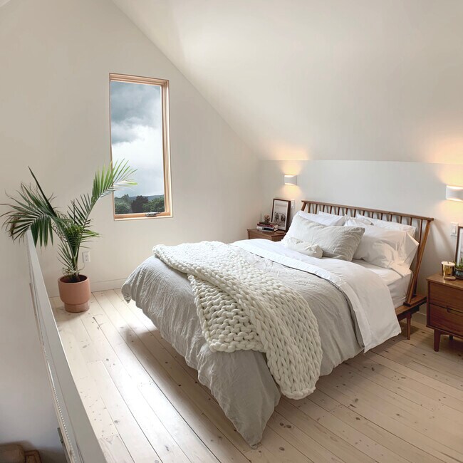 Similar photo of unit lofted bedroom but not exact unit. - 926 Cleveland St.