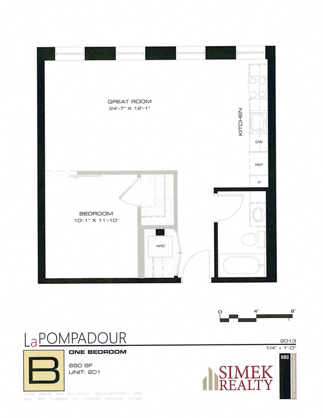 Floorplan - La Pompadour Apartments