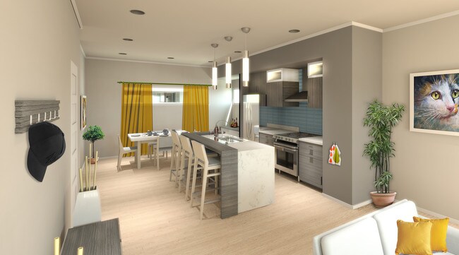 Kitchen Rendering - Highland Sky Lofts