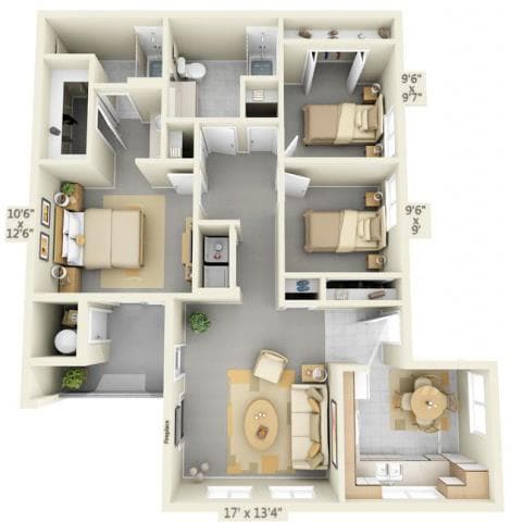 Floorplan - Autumn Oaks Apartments