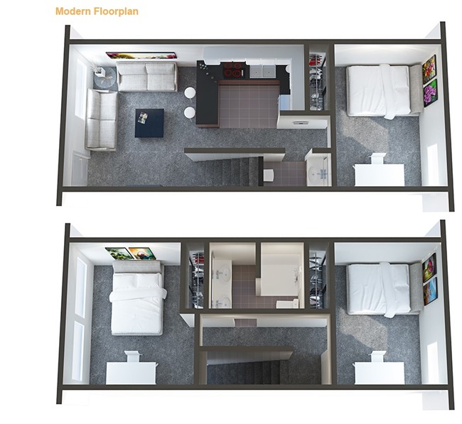 Modern Floorplan - Valencia Apartments