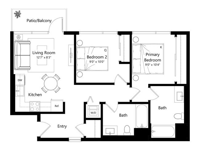 Floorplan - The Santa Monica Collection - 1430 Lincoln
