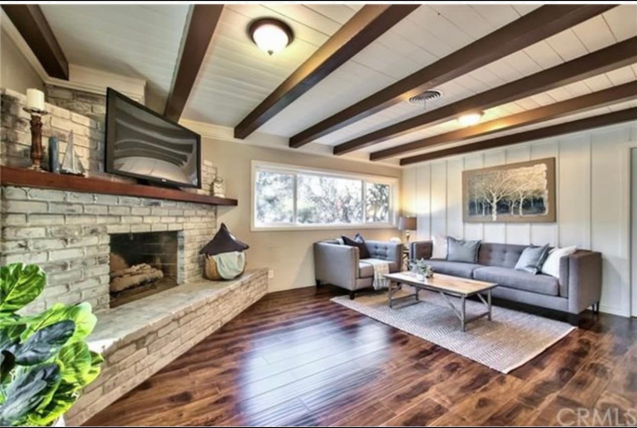 Charming flex room with fireplace, ideal for family gatherings or formal dining - 332 E Deodar St