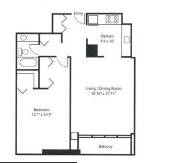 1BR/1BA - 200 N. Dearborn St.
