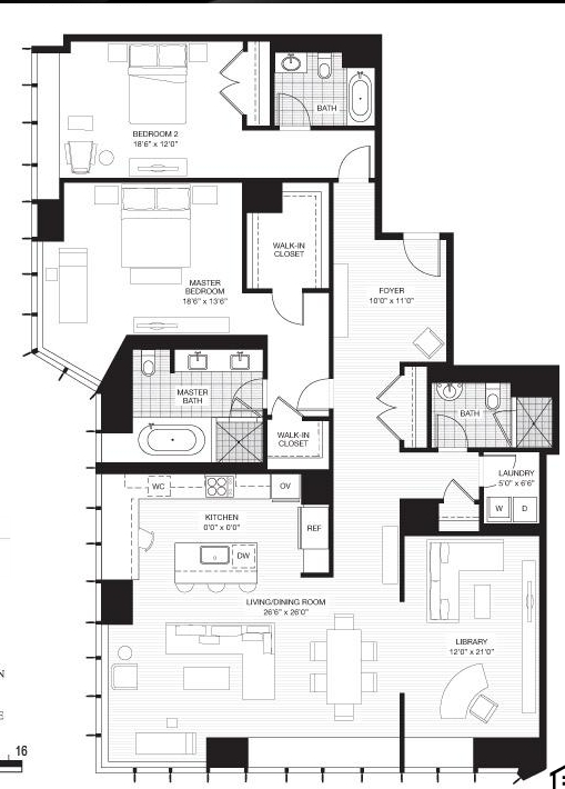 2BR/3BA - Millennium Tower