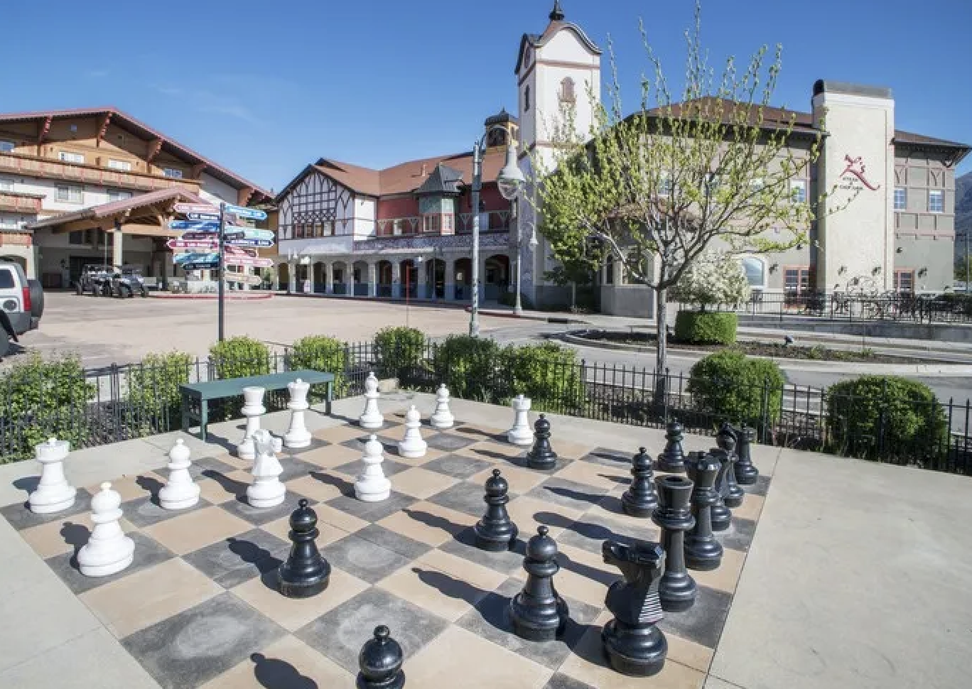 Life-size chess pieces - 840 Bigler Ln