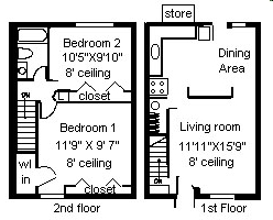 2BR/1BA - Woodland Hills Townhomes