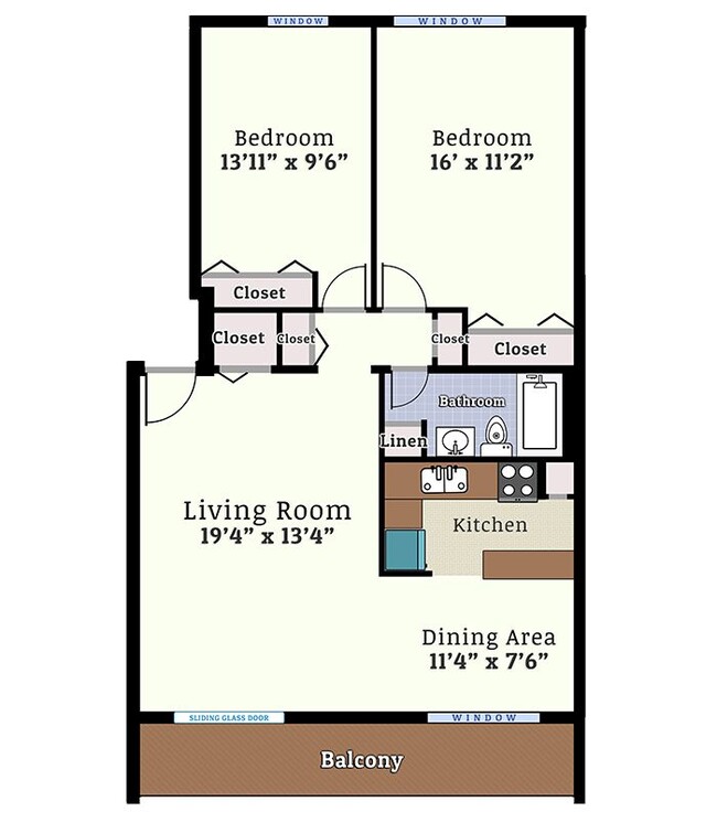 Woodmere 2 Bedroom Balcony - Woodmere Apartments