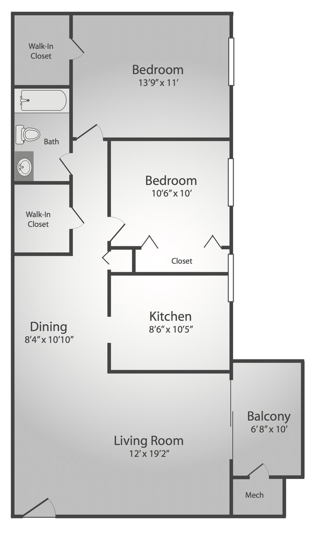 Floorplan - Chesapeake Village Apartments