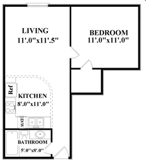 1BR/1BA - The Falls