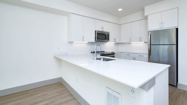 Kitchen with Stainless Steel Appliances - red160