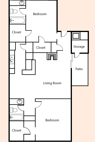 2BR/2BA - Pebblebend Apartments