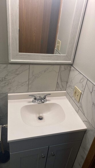 Bathroom Sink and Mirror - 726 Beechurst Ave
