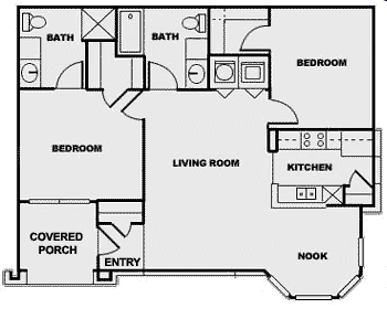 2BR/2BA - The Villas in the Pines