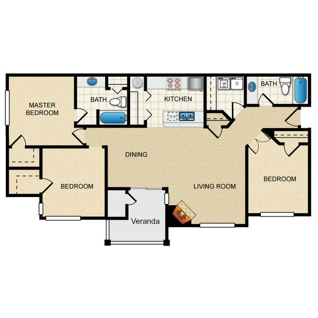 Floorplan - Thorncroft Farms Apartments