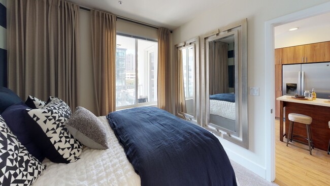 Plush wall to wall carpeting in bedroom fit for a queen - The Adeline