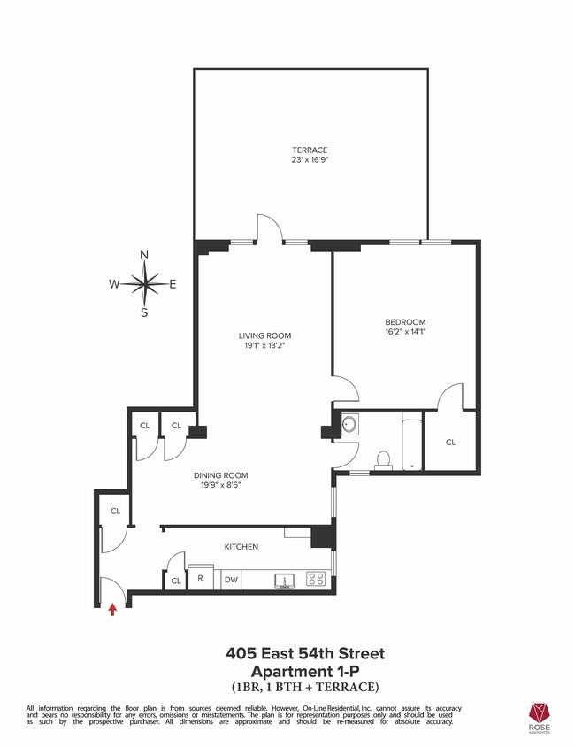 1P (1BR, 1BTH + TERRACE) - The Sutton Collection