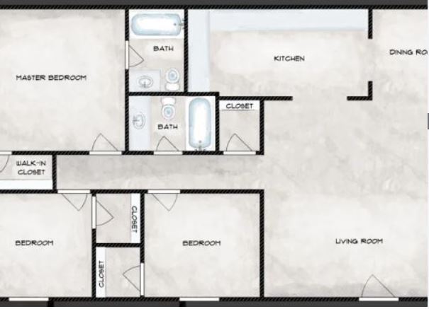 3bdrm Floor Plan - Eden Rock