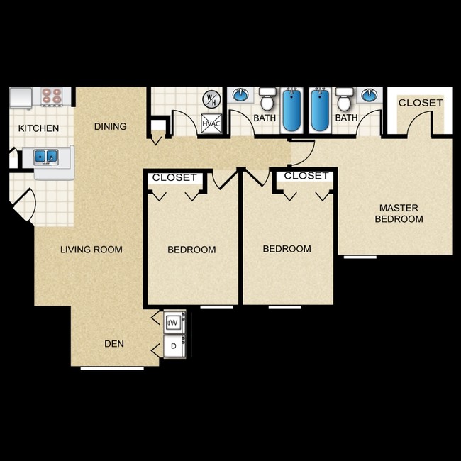 3BR/2BA - Tower Point Apartments