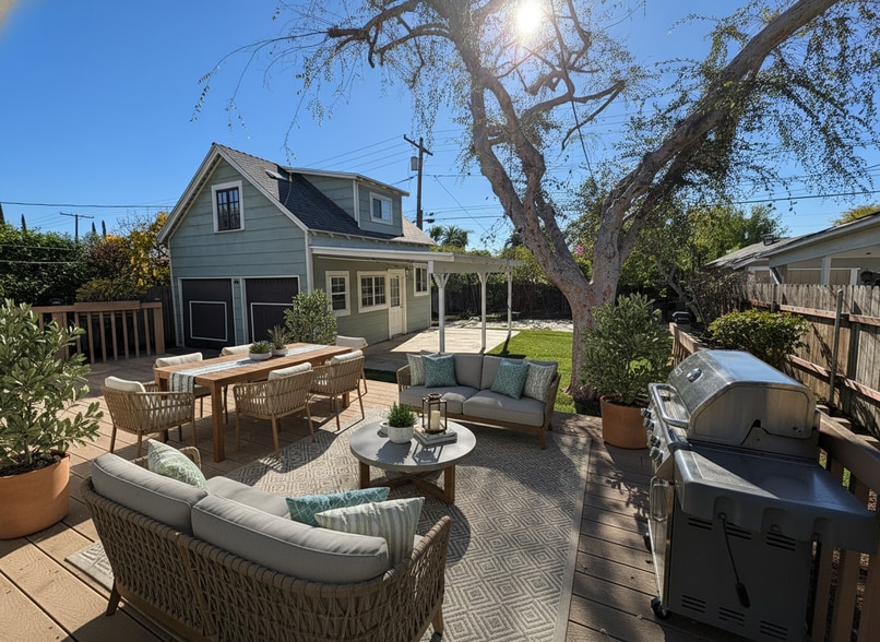 Virtually Staged back deck - 1740 Whitefield Rd