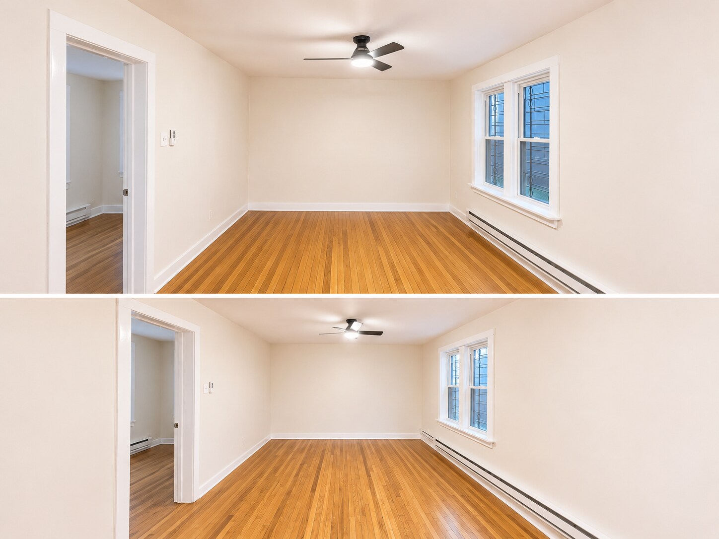 Wide-angle view of living area taken from the kitchen - 2446 W Thomas St