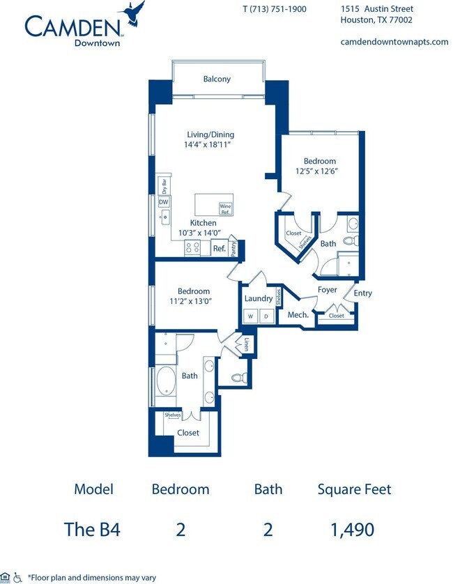 Floorplan - Camden Downtown