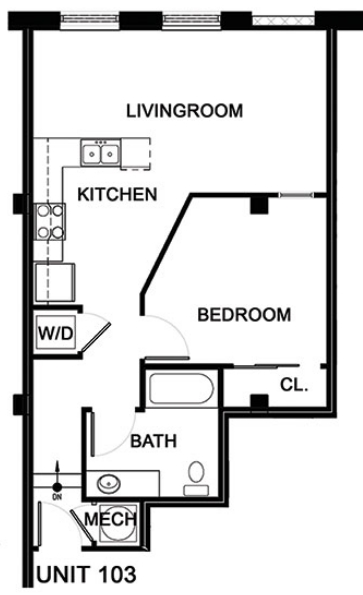 1BR/1BA - Ware Hotel