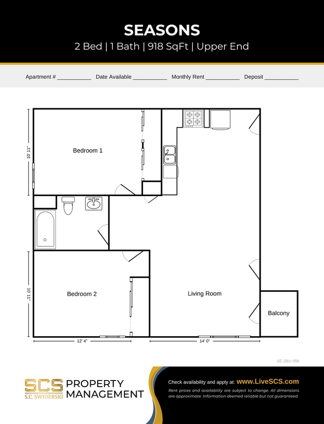 Floorplan - Hilltop Apartment Community