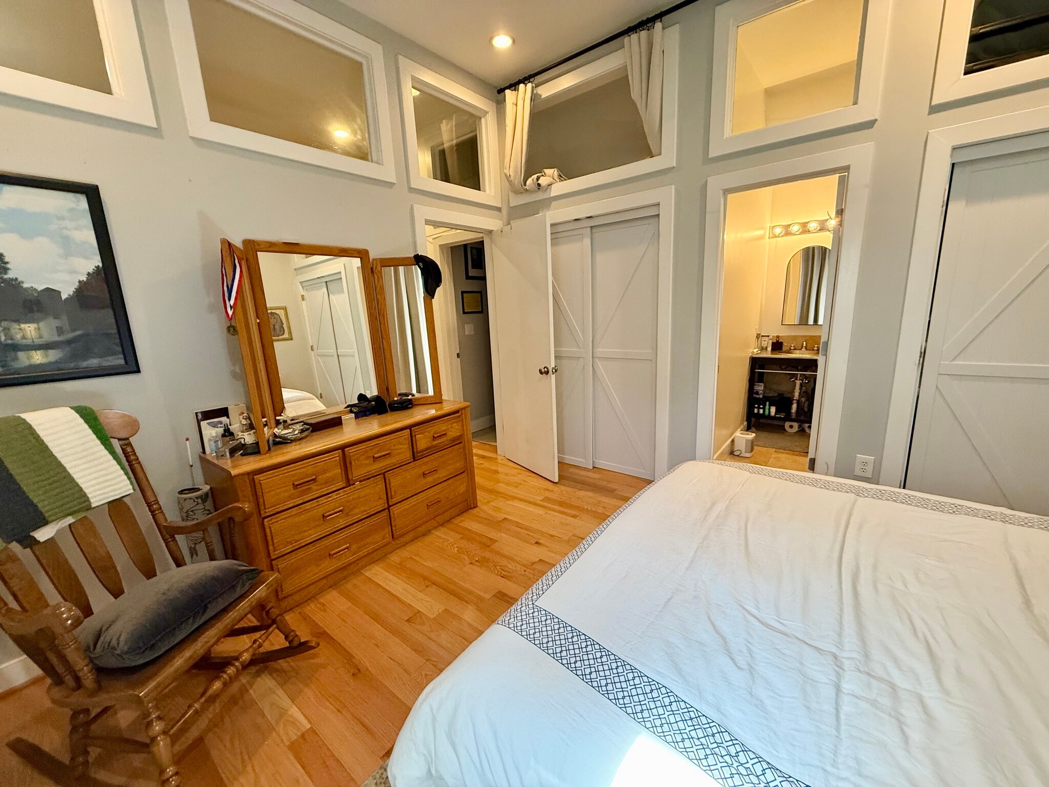 Bedroom with large closets and storage above - 1240 4th St NW