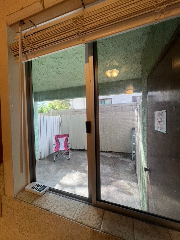 View of patio through master bedroom - 3262 Montrose Ave