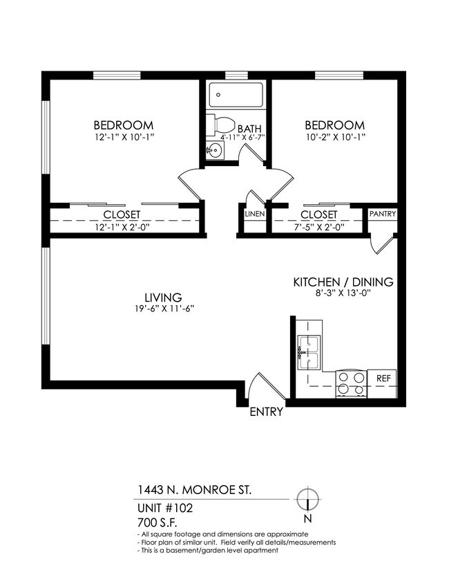 Floorplan - 1443 Monroe