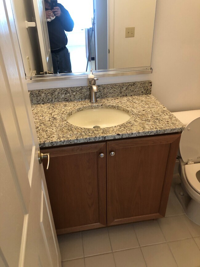 Updated granite bathroom sink and counter - 12 Sunset Ln