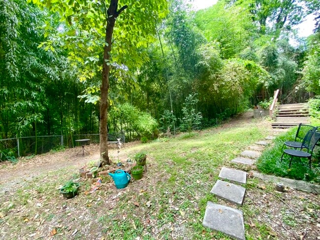 Apartment' front yard - 95 Lanier St