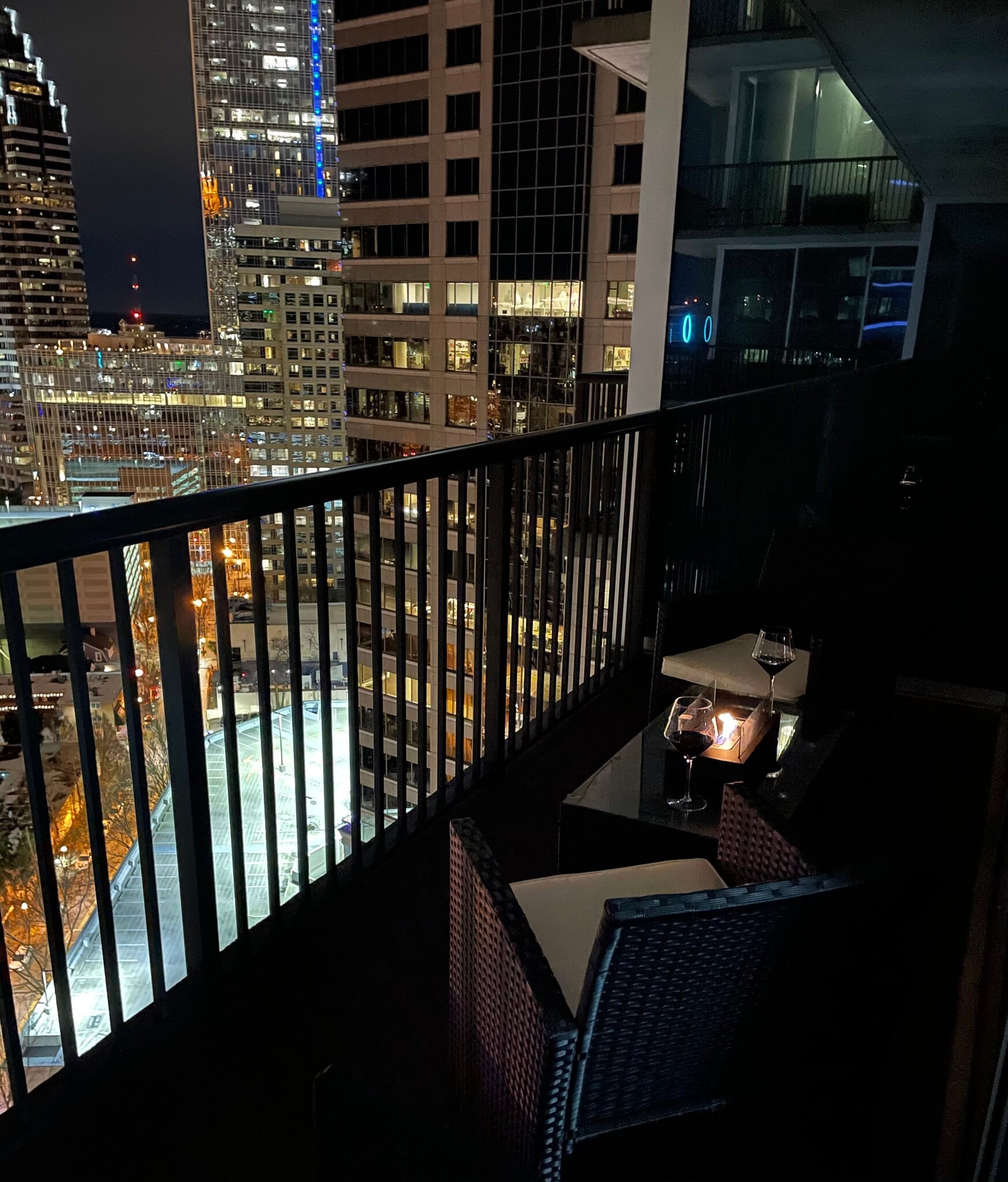 Night time view from balcony - 1080 Peachtree St NE