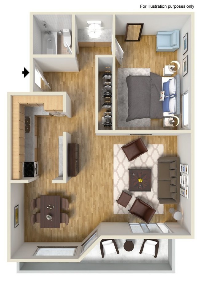 Floorplan - Oak Creek Apartments