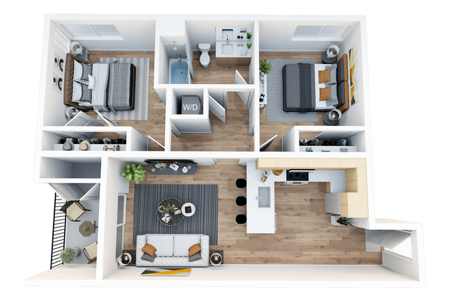 Floorplan - The Bay Apartment Homes
