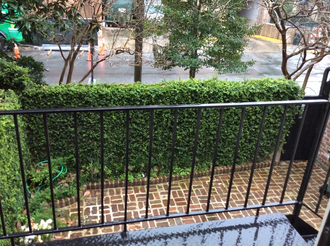 View of Courtyard from Parlor Dining Nook - 20 E Macon St