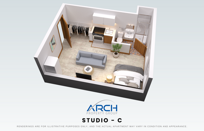 115-C-Floor Plan - The Badger Den on Gilman