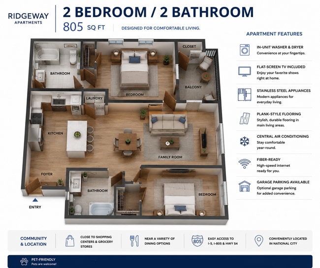 Floorplan - Ridgeway Apartments