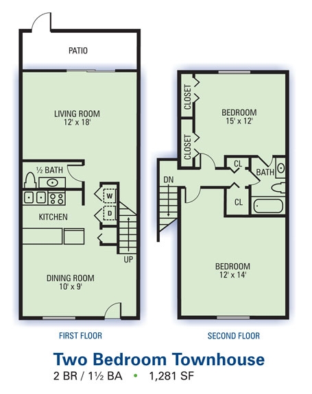 2BR/1.5BA - Morrowood Townhomes